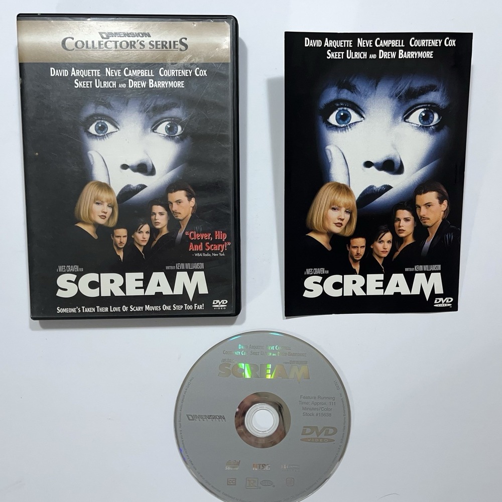 Scream DVD 1996 Dimension Collector's Series Wes Craven Neve Campbell
